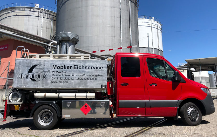 Calibration service for tank farms and tanker vehicles